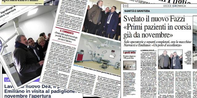 Il presidente Emiliano al Nuovo Fazzi